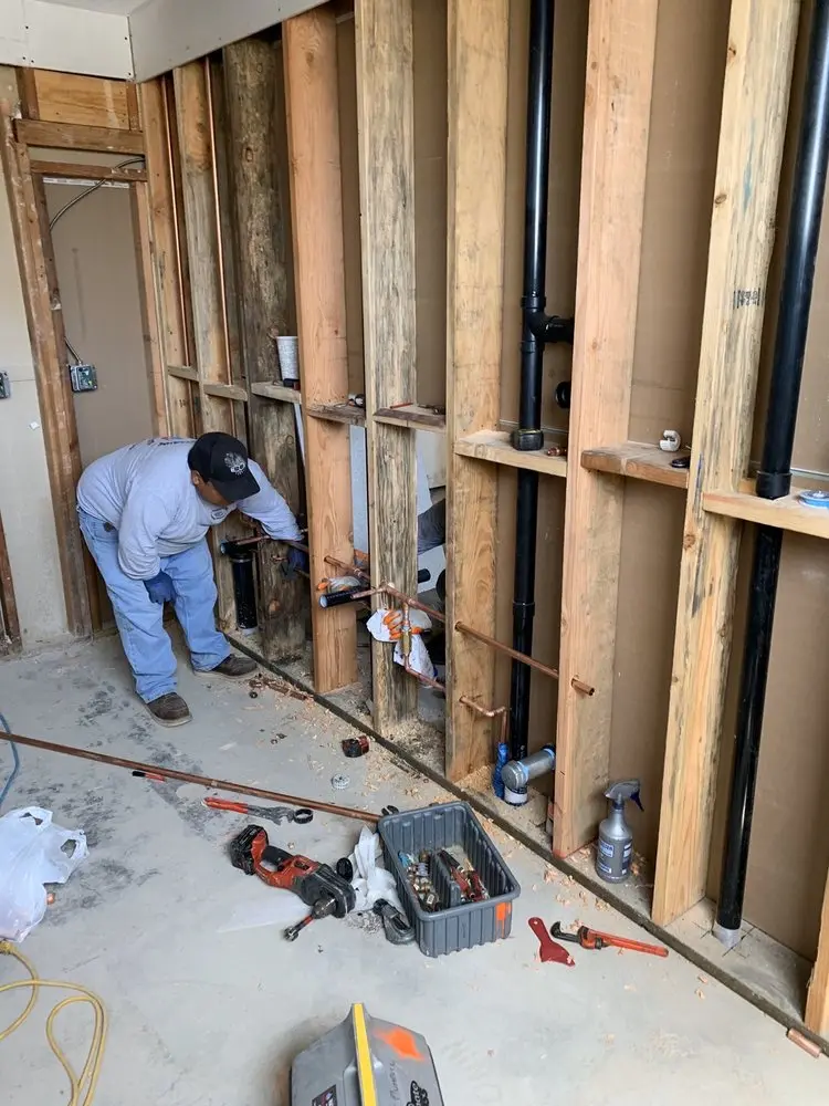Commercial rough-in plumbing for Water Heater Replacement in Vienna Woods